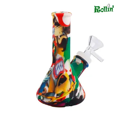 SB 5.5 inch mini cartoon print Silicone water pipe