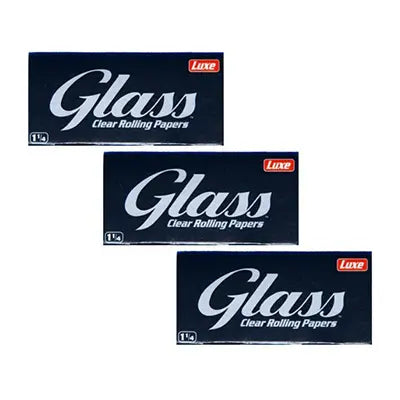 Glass 1¼ Size Clear Cellulose Cigarette Rolling Papers