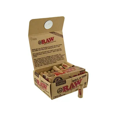 Raw Classic Masterpiece Rolling Paper Rolls With Pre-Rolled Tips