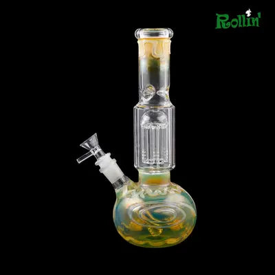 GB 10.8 inch Tree Percolator glass water pipe yellow color