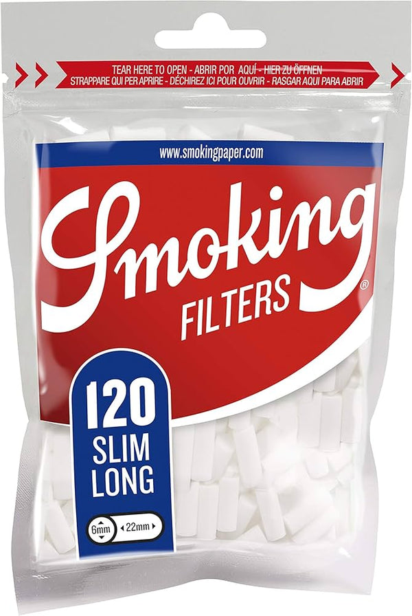 SMOKING Ultra Slim Long Filter, 5.7mm Diameter, 120 Filters Per Bag