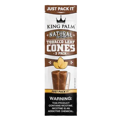 KING PALM Squeeze & Pop Tobacco Leaf Cones - Natural Sweets