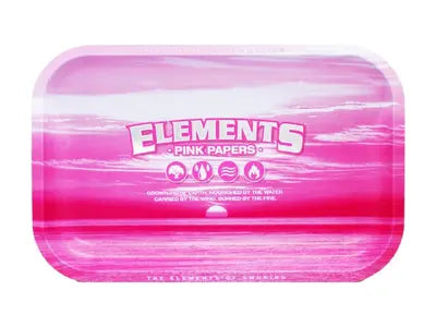 ELEMENTS Pink Medium Metal Rolling Tray