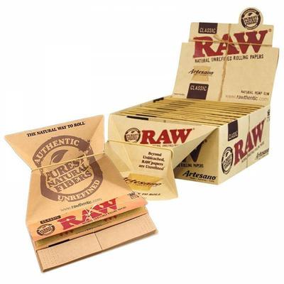 RAW Classic Artesano King Size Slim Rolling Papers Tips & Tray