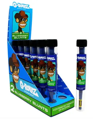 rollinbd.com-Product-Collection-G-ROLLZ - Blueberry Blunts - Fruit Blunt Cones - 2 Per Pack - Blueberry