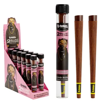 rollinbd.com-Product-Collection-G-ROLLZ Blunt Cones - 2 Cones Per Tube (Chamomile +Yerba Mate) - Strawberry Cheesecake